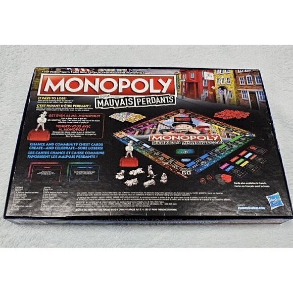 Monopoly  For Sore Losers Board Game Hasbro Parker Brothers English French 2020 - Picture 3 of 16